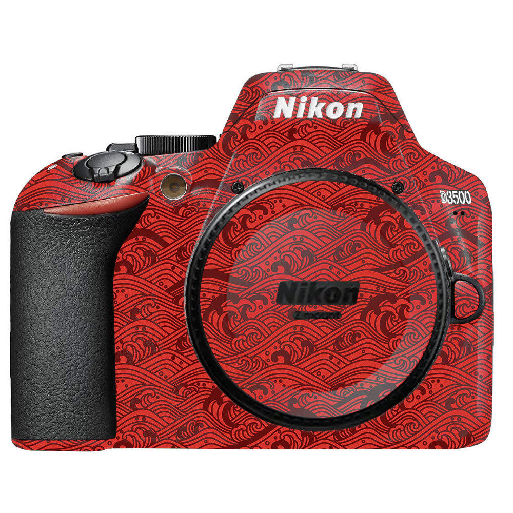 Textured Crimson Wave Nikon D3500 Camera Skin