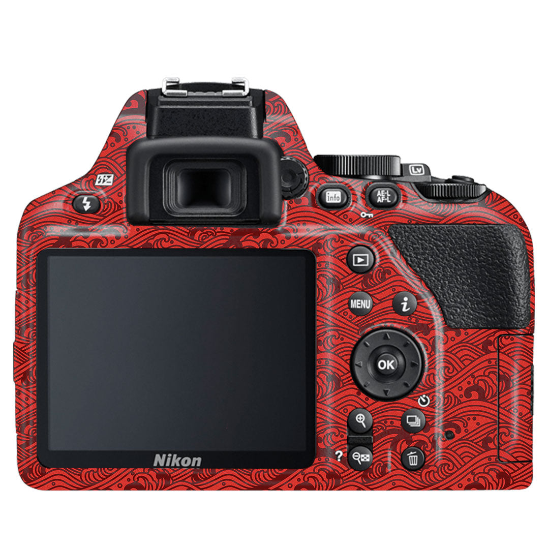 Textured Crimson Wave Nikon D3500 Camera Skin
