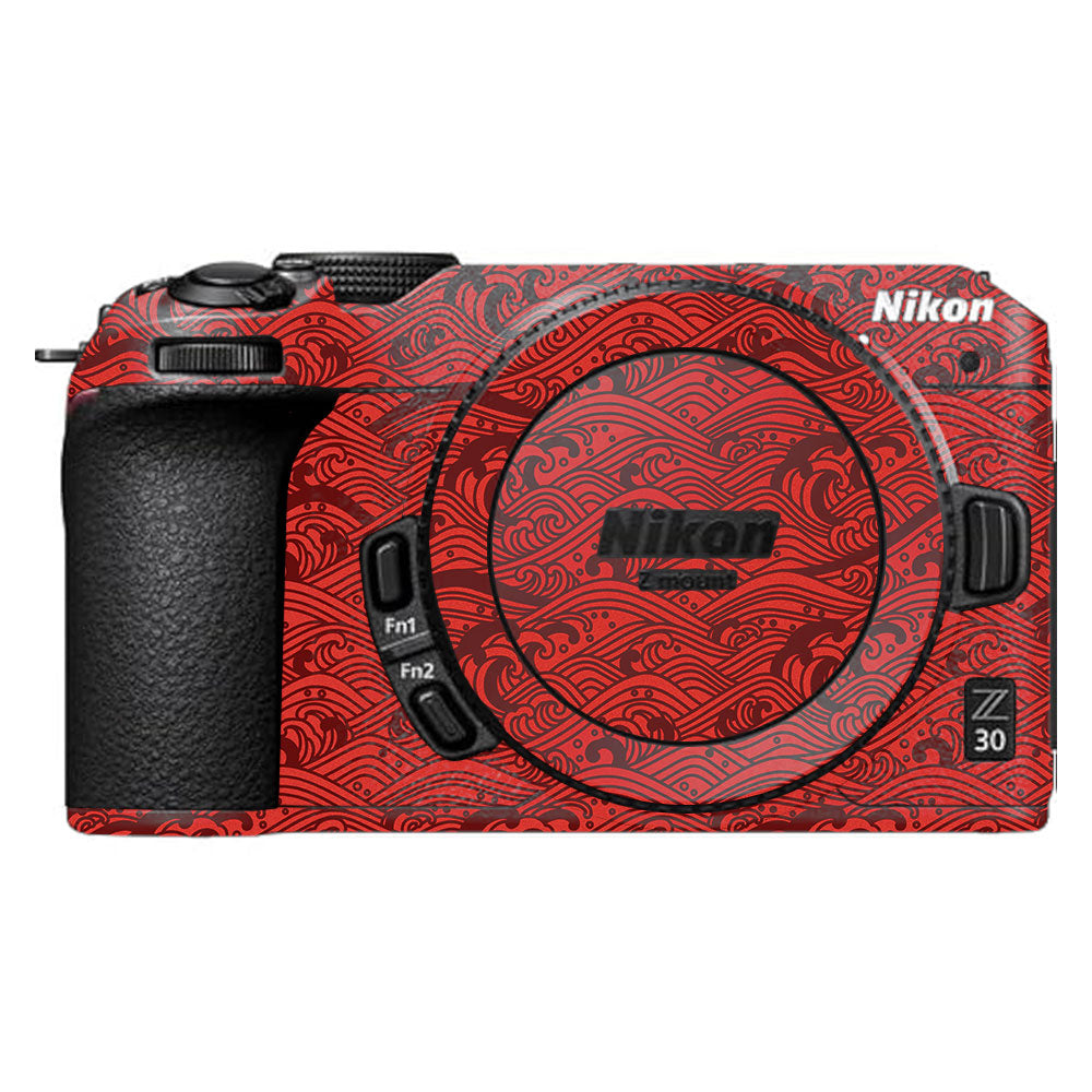Textured Crimson Wave Nikon Z30 Camera Skin
