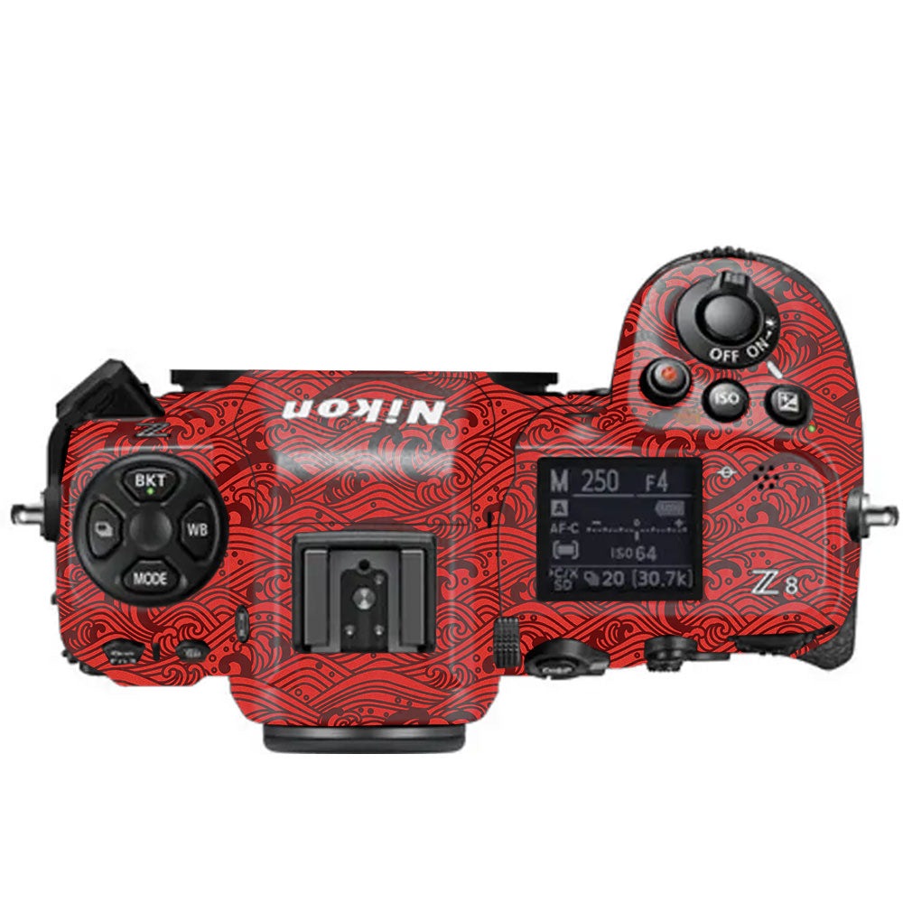 Textured Crimson Wave Nikon Z8 Camera Skin