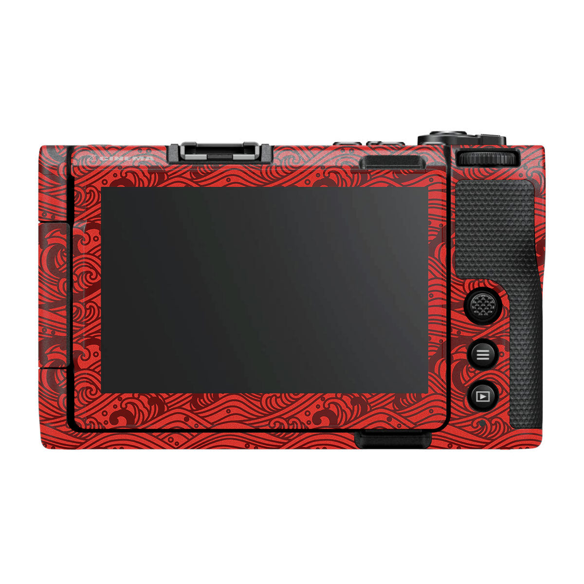 Textured Crimson Wave Nikon ZR Camera Skin