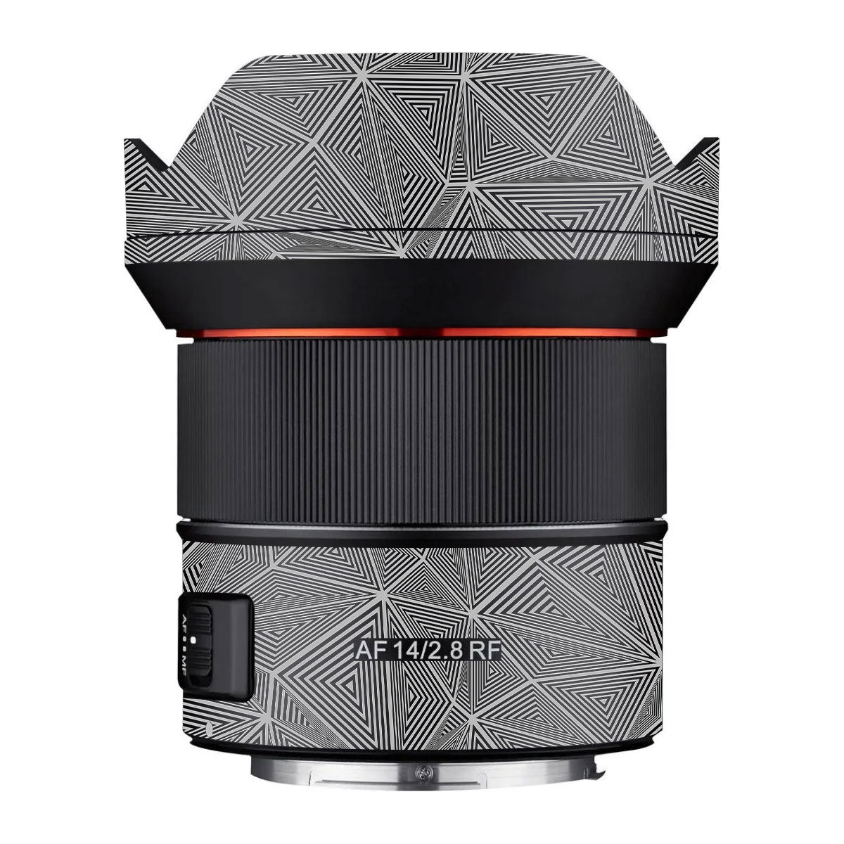 Textured Dark Prism Geometric Samyang AF 14mm F/2.8 RF Camera Lens Skin