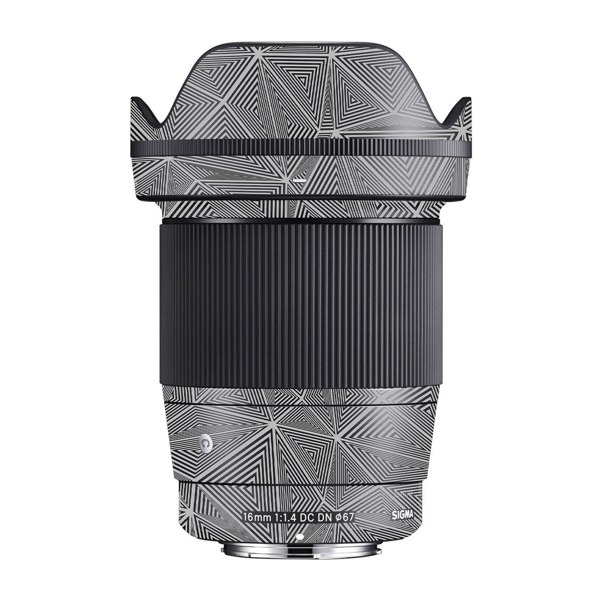 Textured Dark Prism Geometric Sigma 16mm F/1.4 DC DN Camera Lens Skin