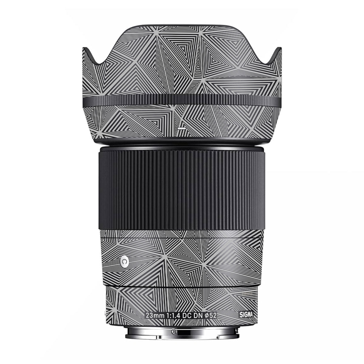 Textured Dark Prism Geometric Sigma 23mm F/1.4 DC DN Camera Lens Skin