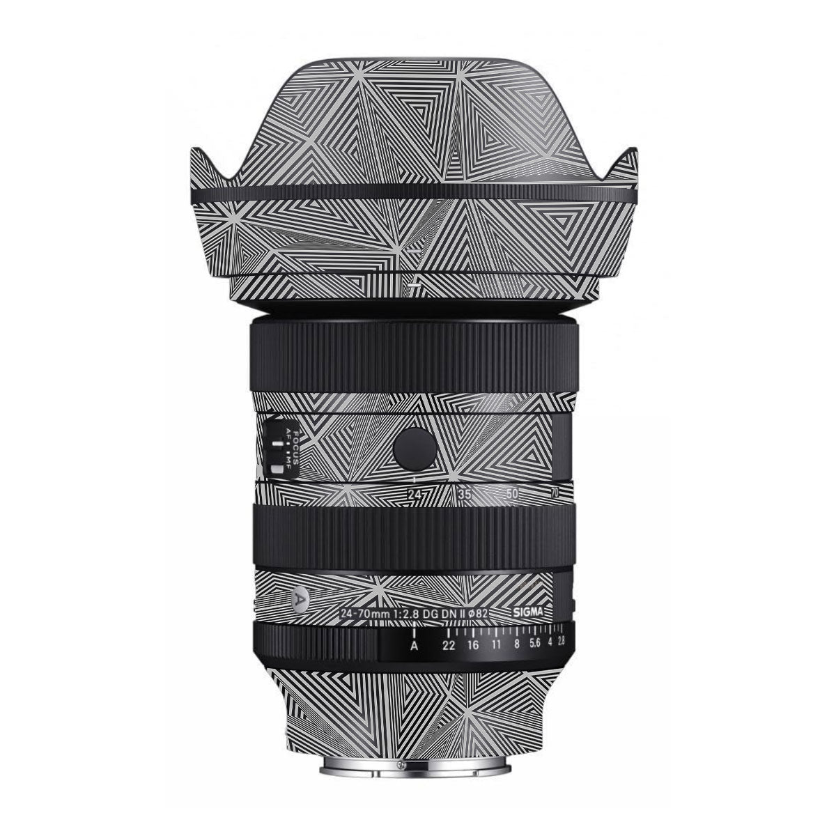 Textured Dark Prism Geometric Sigma 24-70mm F/2.8 DG DN Sony E Camera Lens Skin