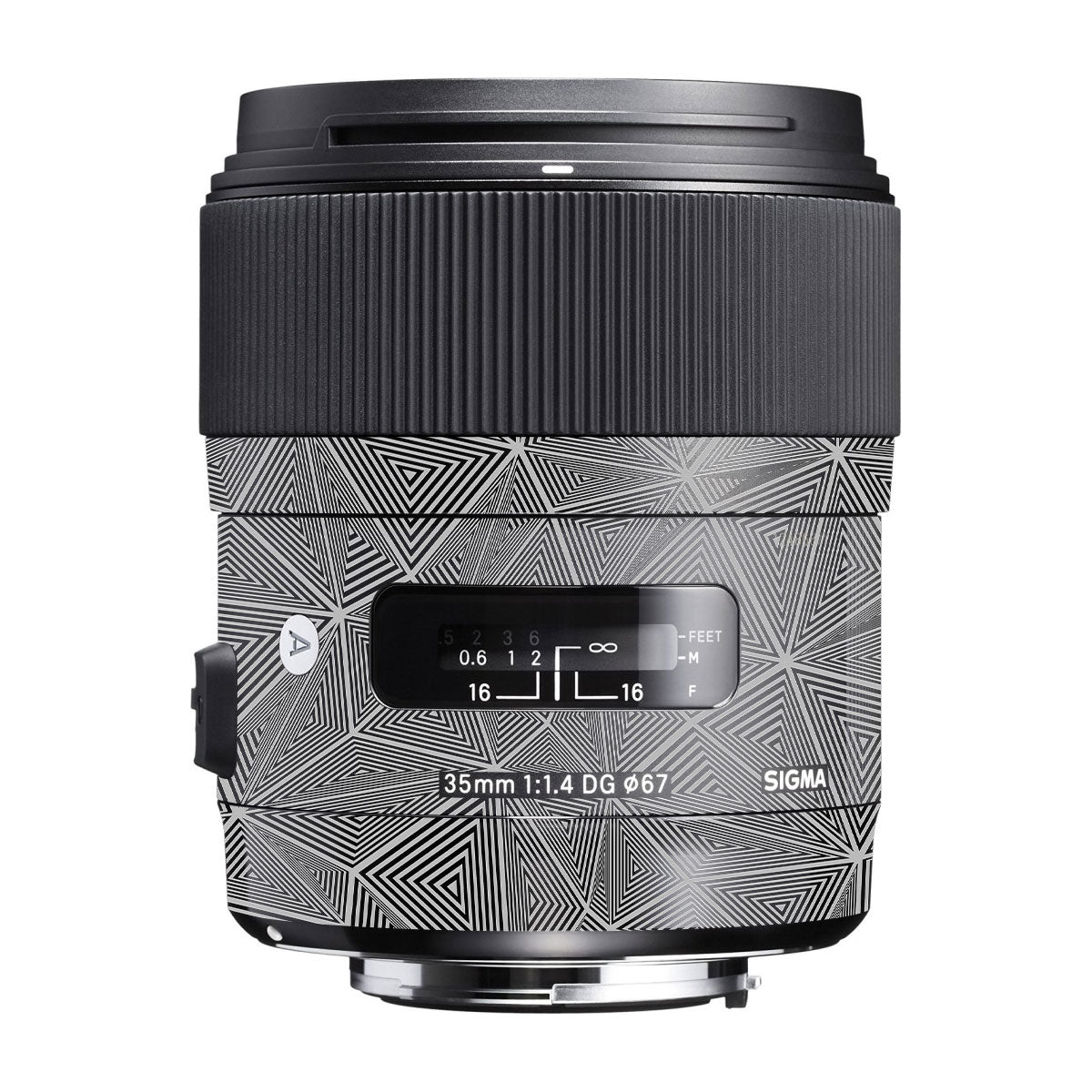 Textured Dark Prism Geometric Sigma 35mm F/1.4 DG Canon Mount Camera Lens Skin
