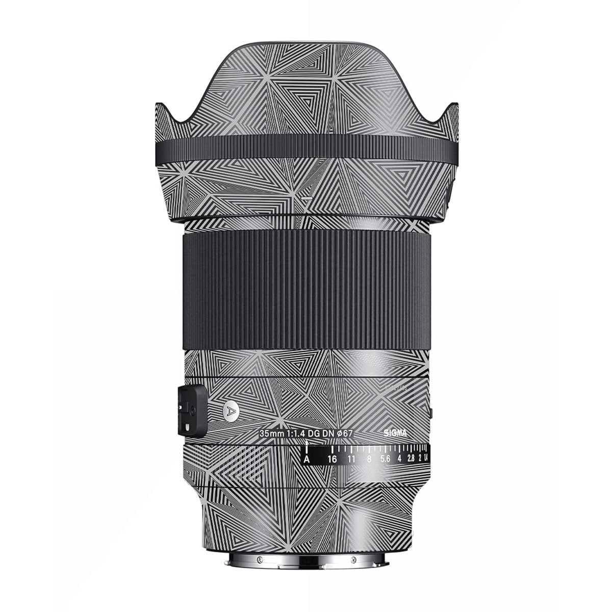 Textured Dark Prism Geometric Sigma 35mm F/1.4 DG Nikon Mount Camera Lens Skin