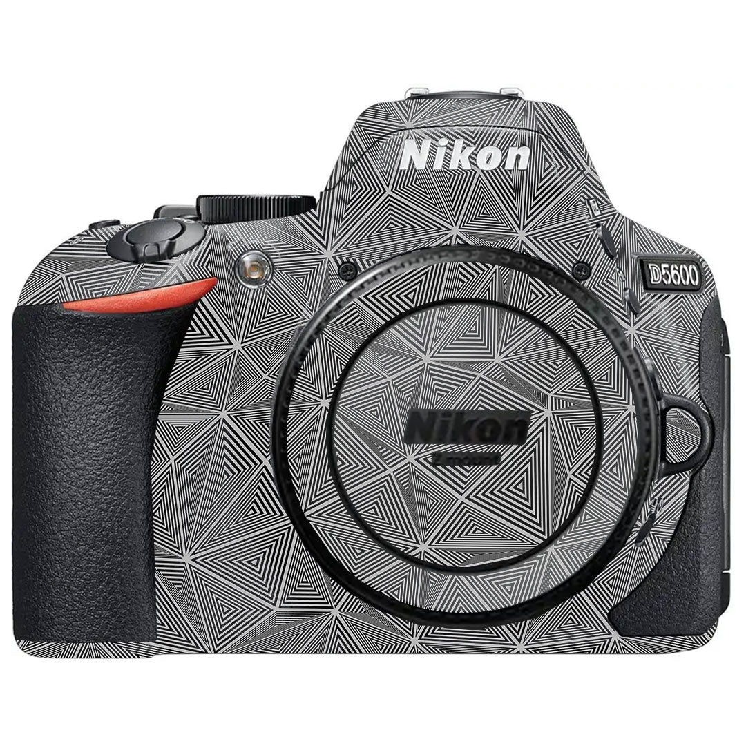 Textured Dark Prism Geometric Nikon D5600 Camera Skin