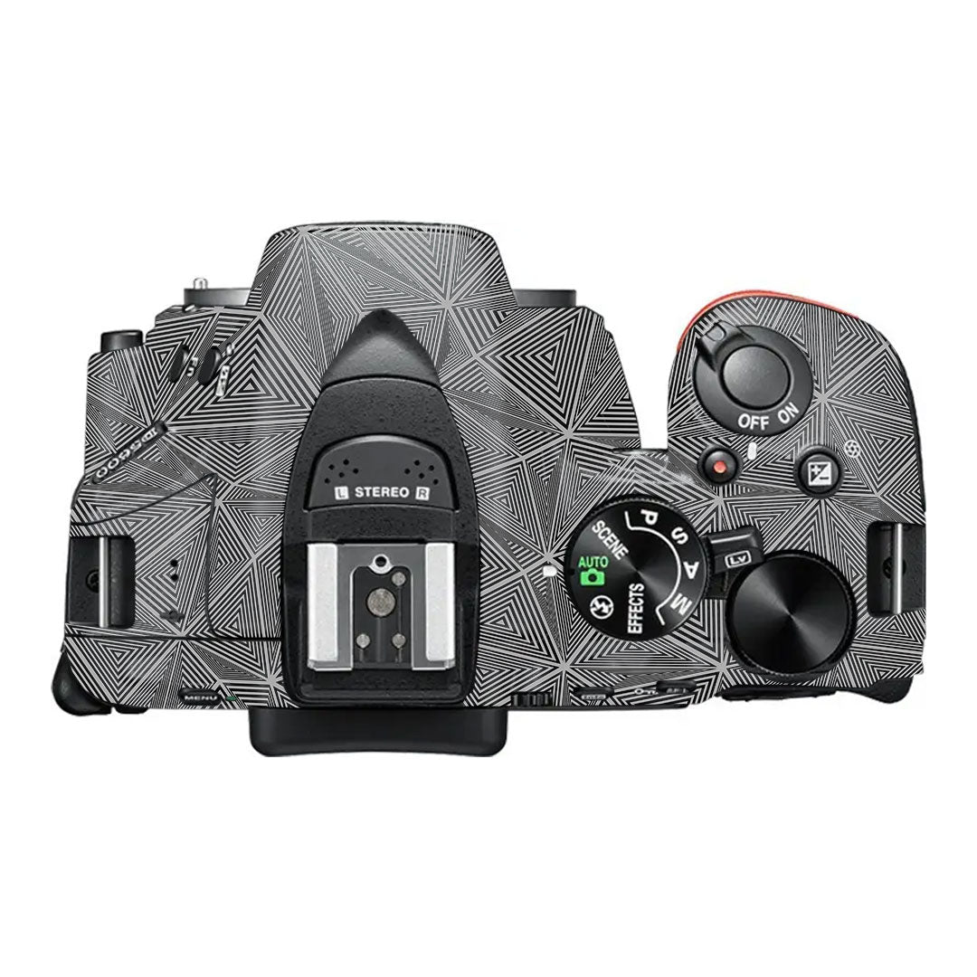 Textured Dark Prism Geometric Nikon D5600 Camera Skin