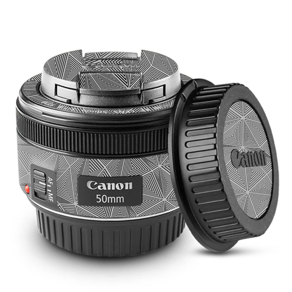 Textured Dark Prism Geometric Canon EF 50mm f/1.8 STM Camera Lens Skin