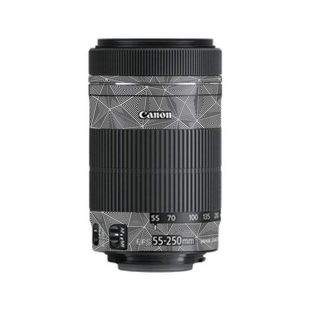 Textured Dark Prism Geometric Canon EF-S 55-250mm f/4-5.6 IS STM Camera Lens Skin