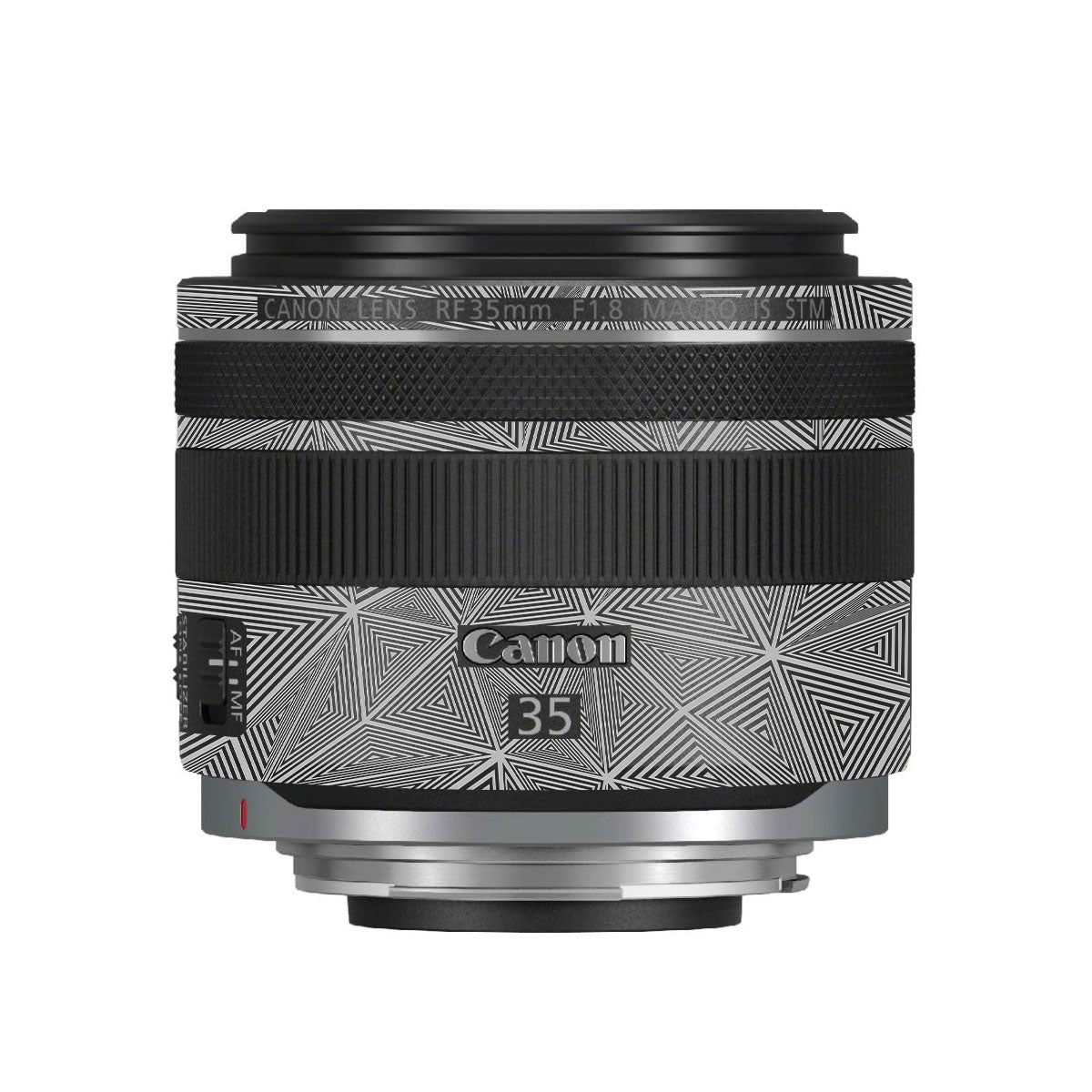 Textured Dark Prism Geometric Canon RF 35mm F/1.8 Macro Camera Lens Skin