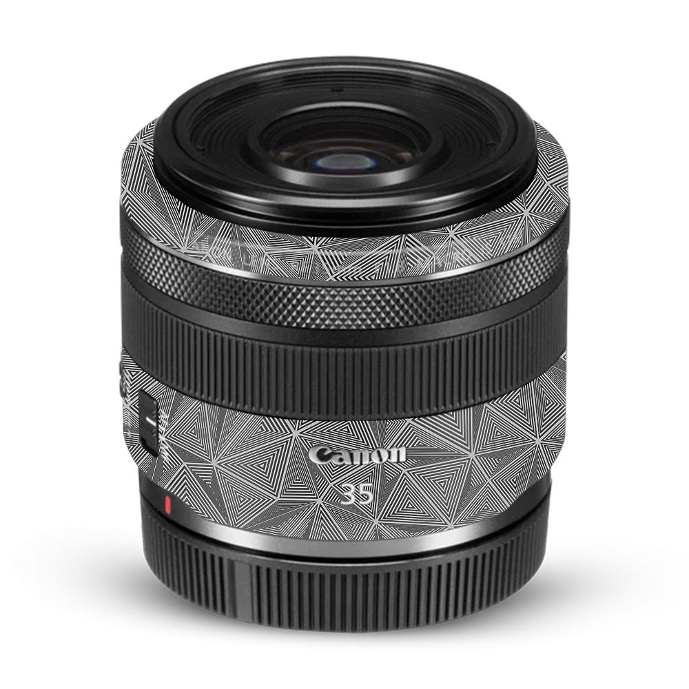 Textured Dark Prism Geometric Canon RF 35mm f/1.8 IS Macro STM Camera Lens Skin