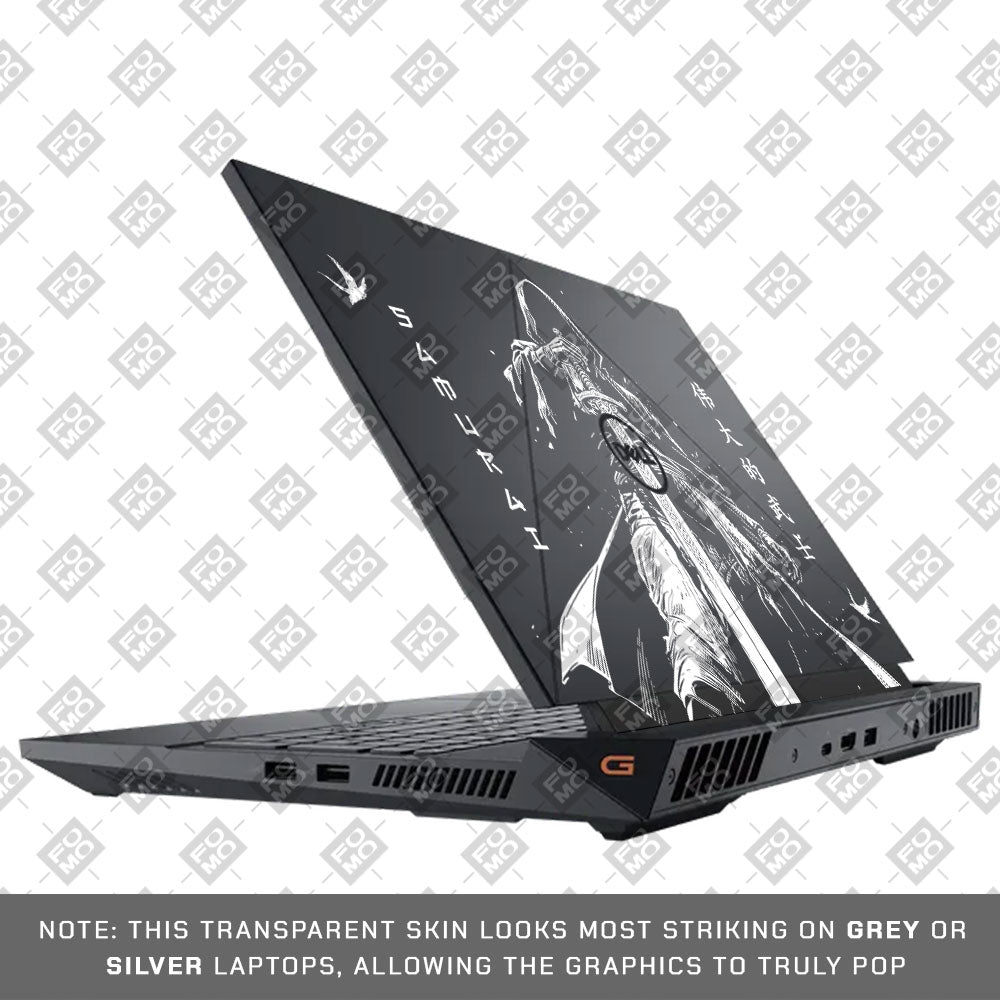 Transparent Ghost Samurai Dell G15 5520, 5530 Laptop Skin