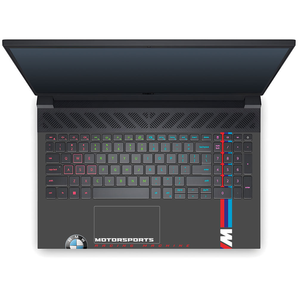 Transparent BMW Racing Graphic Dell G15 5520, 5530 Laptop Skin