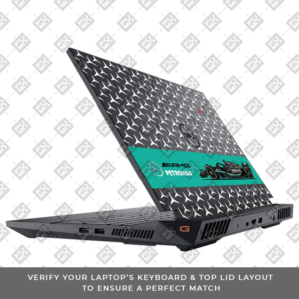 Transparent Mercedes AMG F1 Dell G15 5520, 5530 Laptop Skin