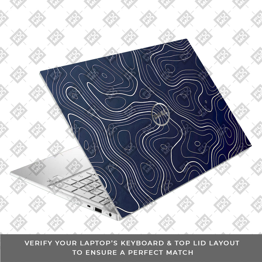 Fluid Lines Design Dell Inspiron 3501 3D Laptop Skin