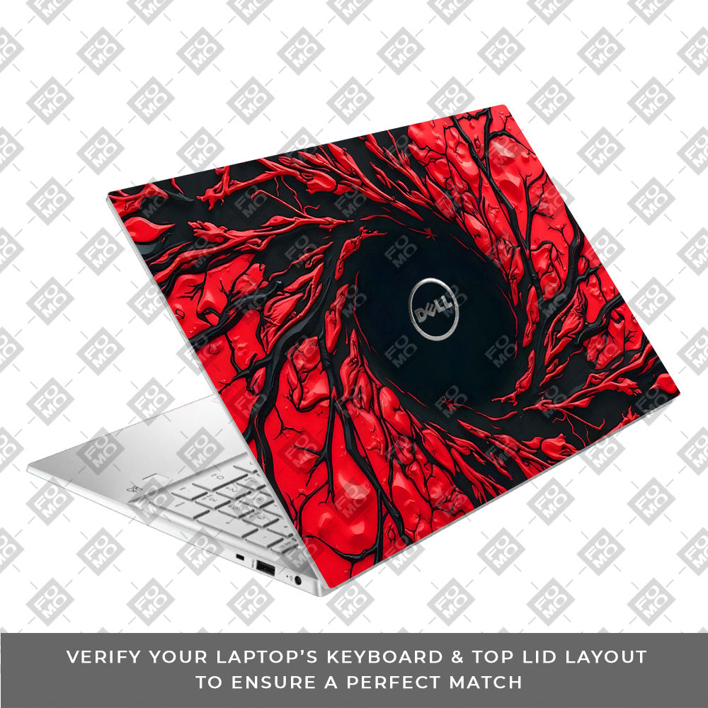Spiderman Web Red Dell Inspiron 3501 3D Laptop Skin