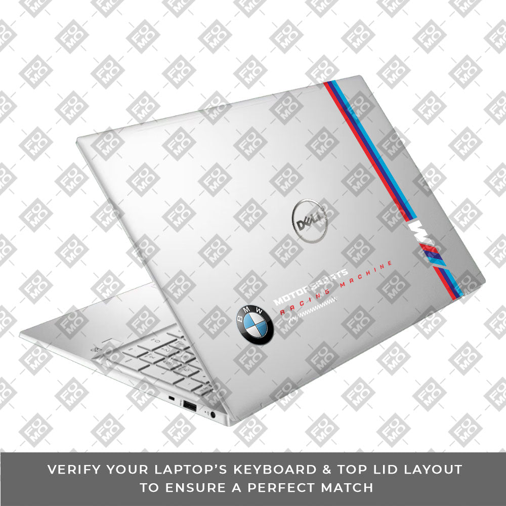 Transparent BMW Racing Graphic Dell Inspiron 3501 Laptop Skin