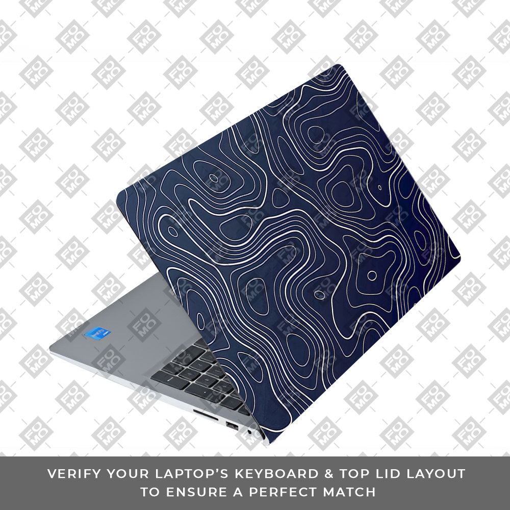 Fluid Lines Design Dell Inspiron 3520 3D Laptop Skin