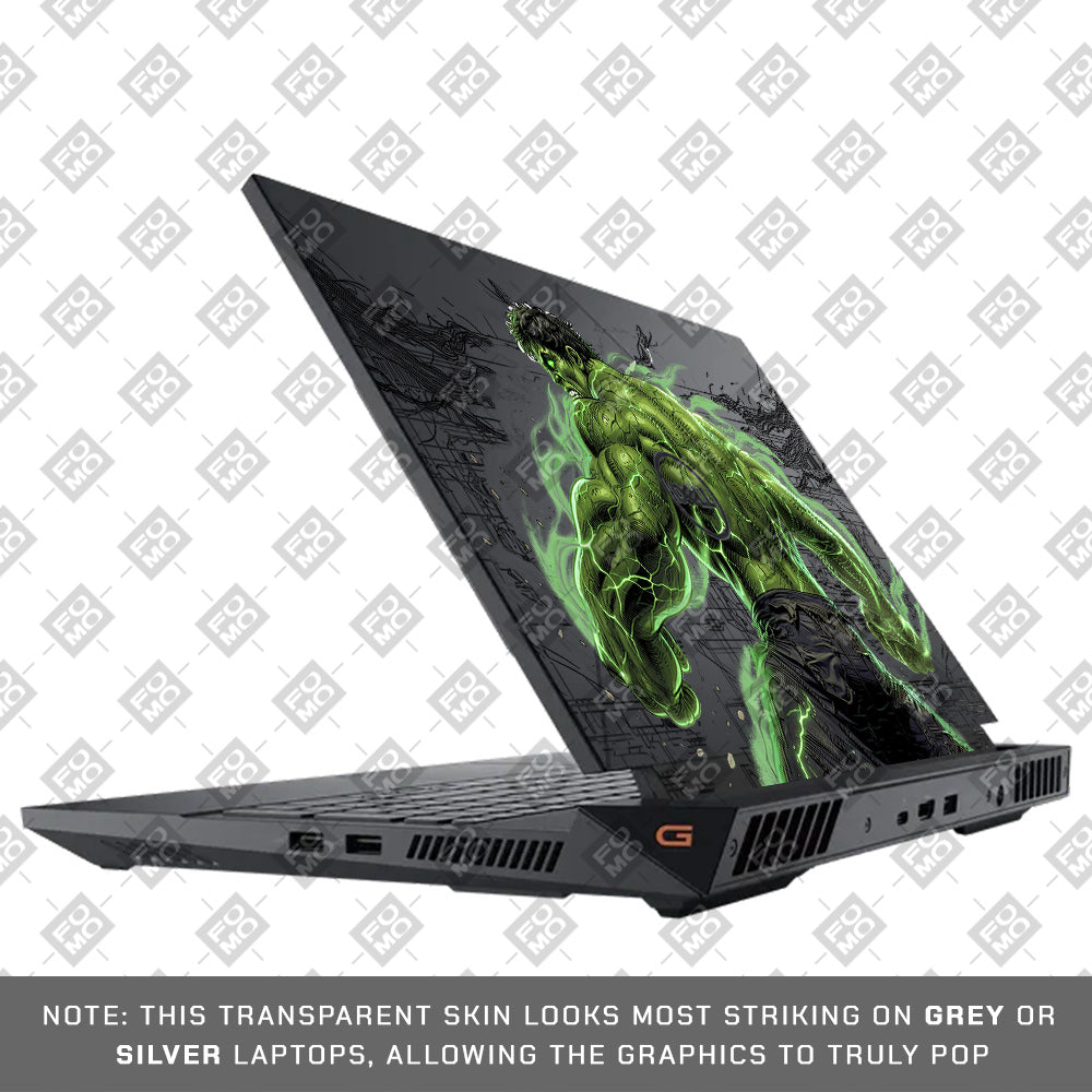 Transparent Hulk Smash Dell G15 5520, 5530 Laptop Skin