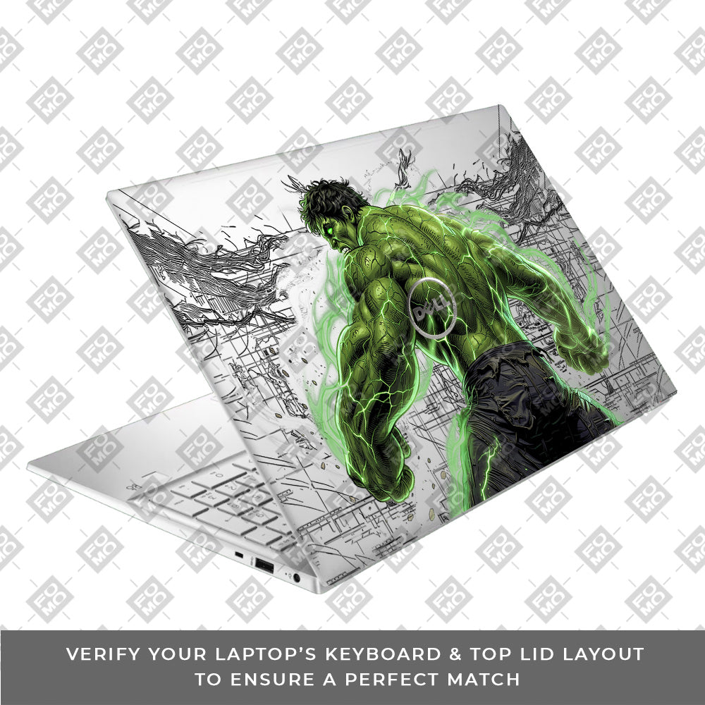 Transparent Hulk Smash Dell Inspiron 3501 Laptop Skin