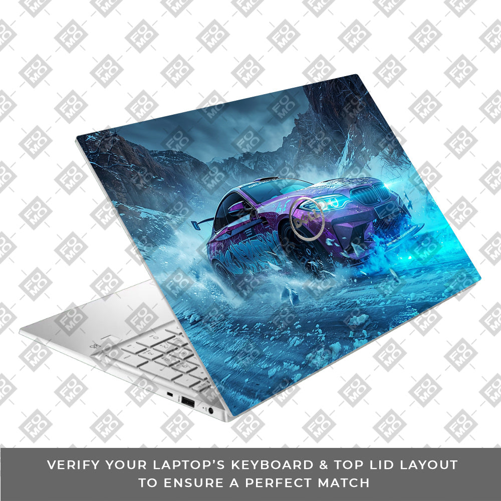 BMW Neon Drift Dell Inspiron 3501 Laptop Skin