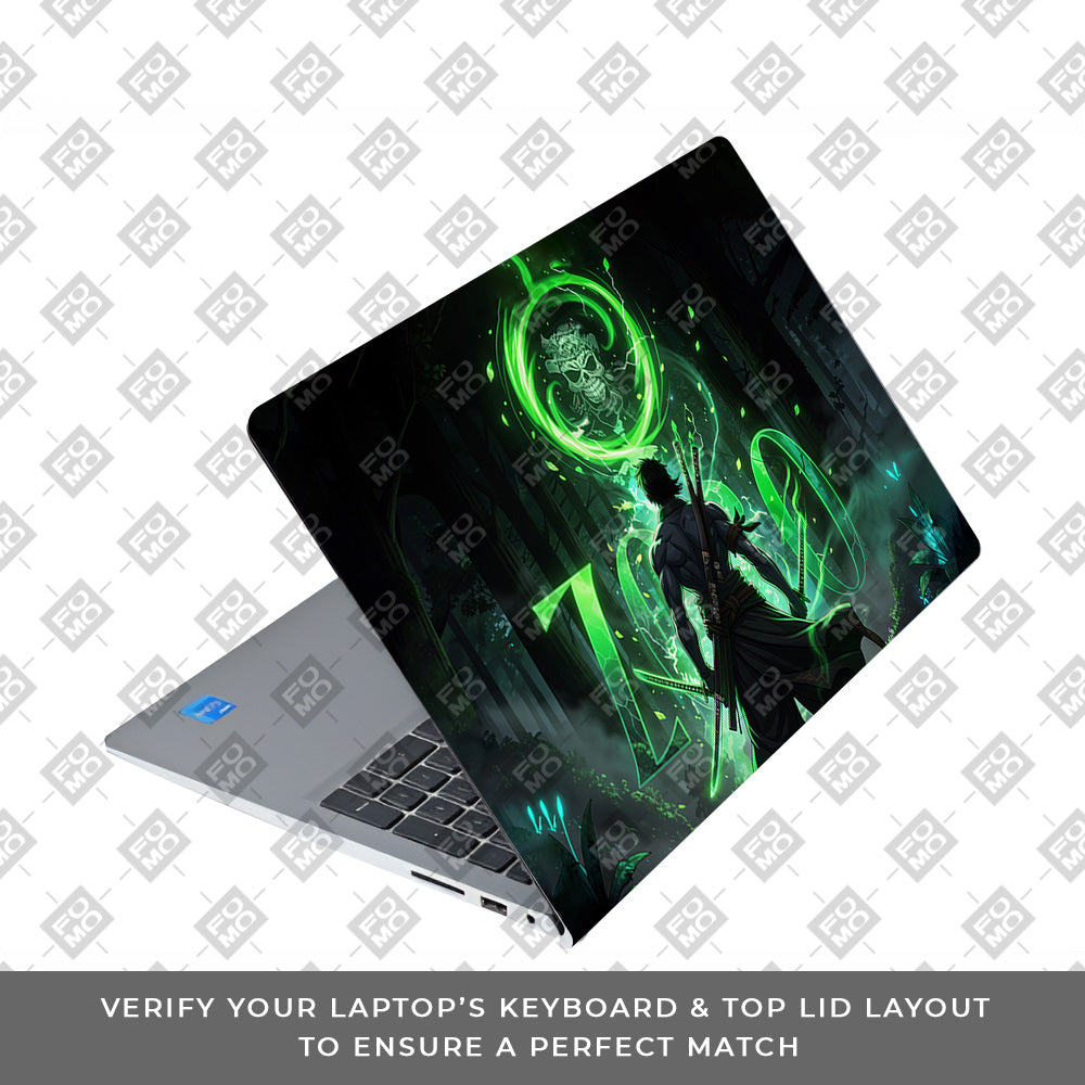 Zoro Green Aura Dell Inspiron 3520 Laptop Skin