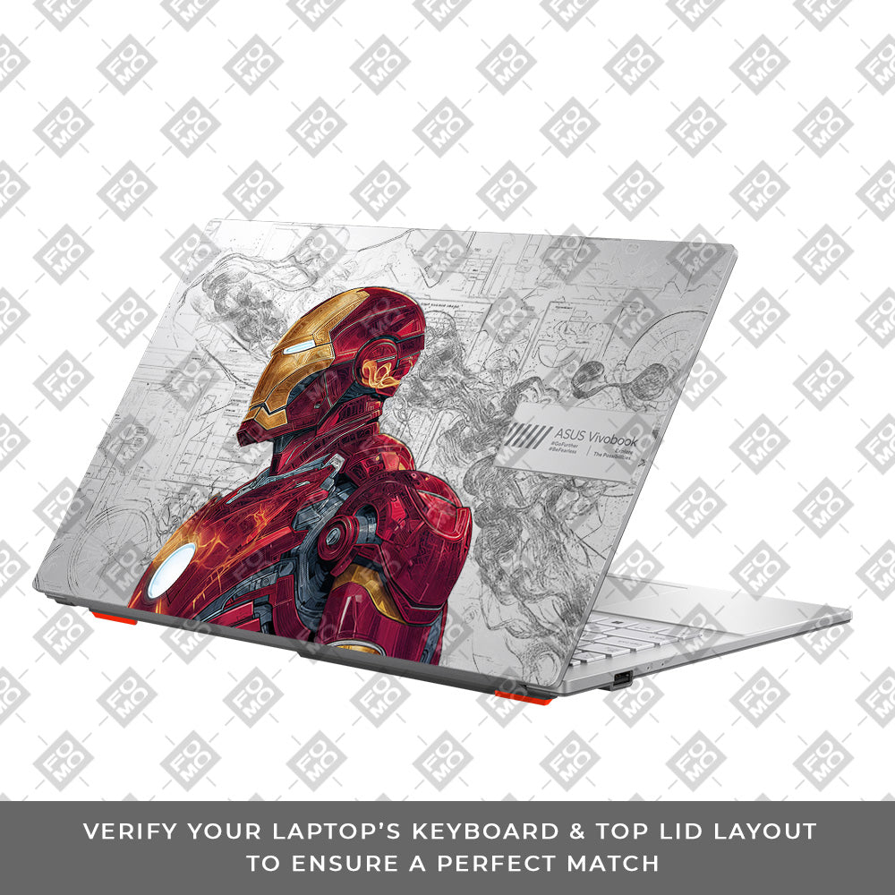 Transparent Futuristic Iron Man Asus Vivobook Go 15 E1504G Laptop Skin