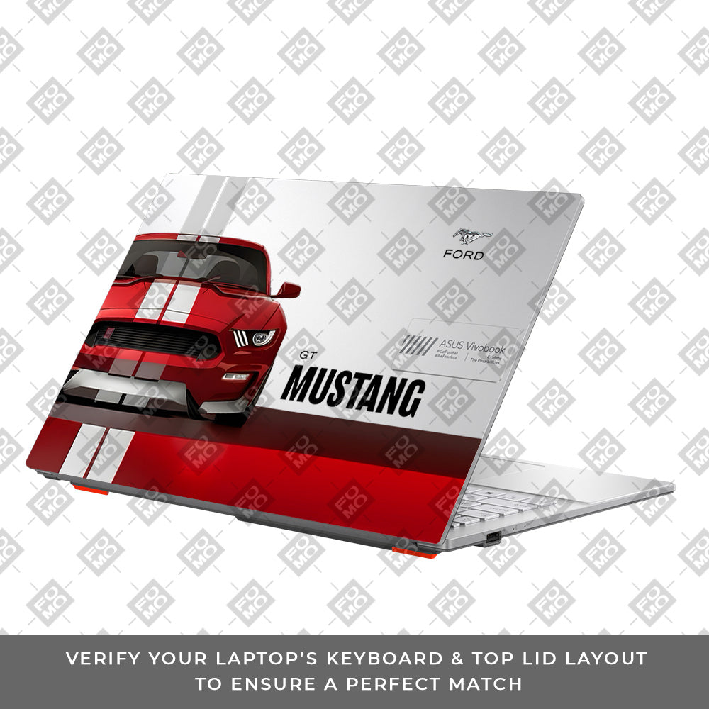 Transparent Mustang Power Asus Vivobook Go 15 E1504G Laptop Skin