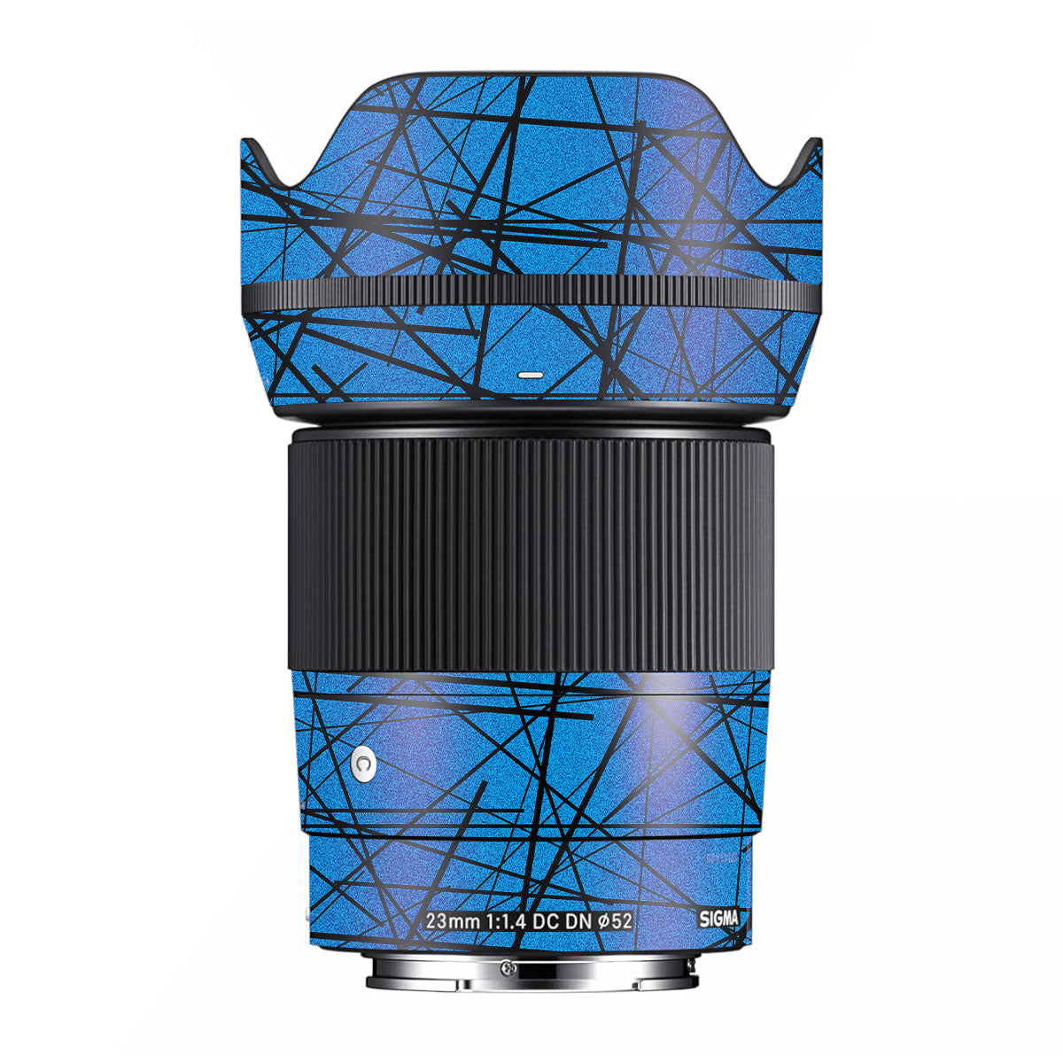 Textured Electric Blue Chaos Sigma 23mm F/1.4 DC DN Camera Lens Skin