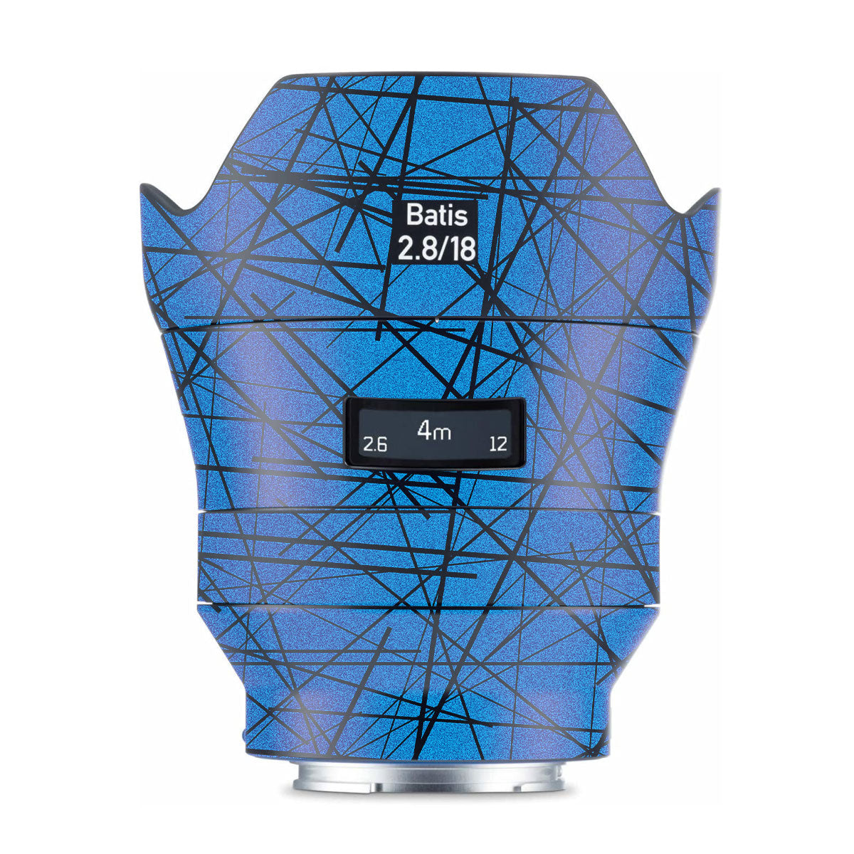 Textured Electric Blue Chaos Zeiss Batis 18mm F/2.8 Sony E Camera Lens Skin