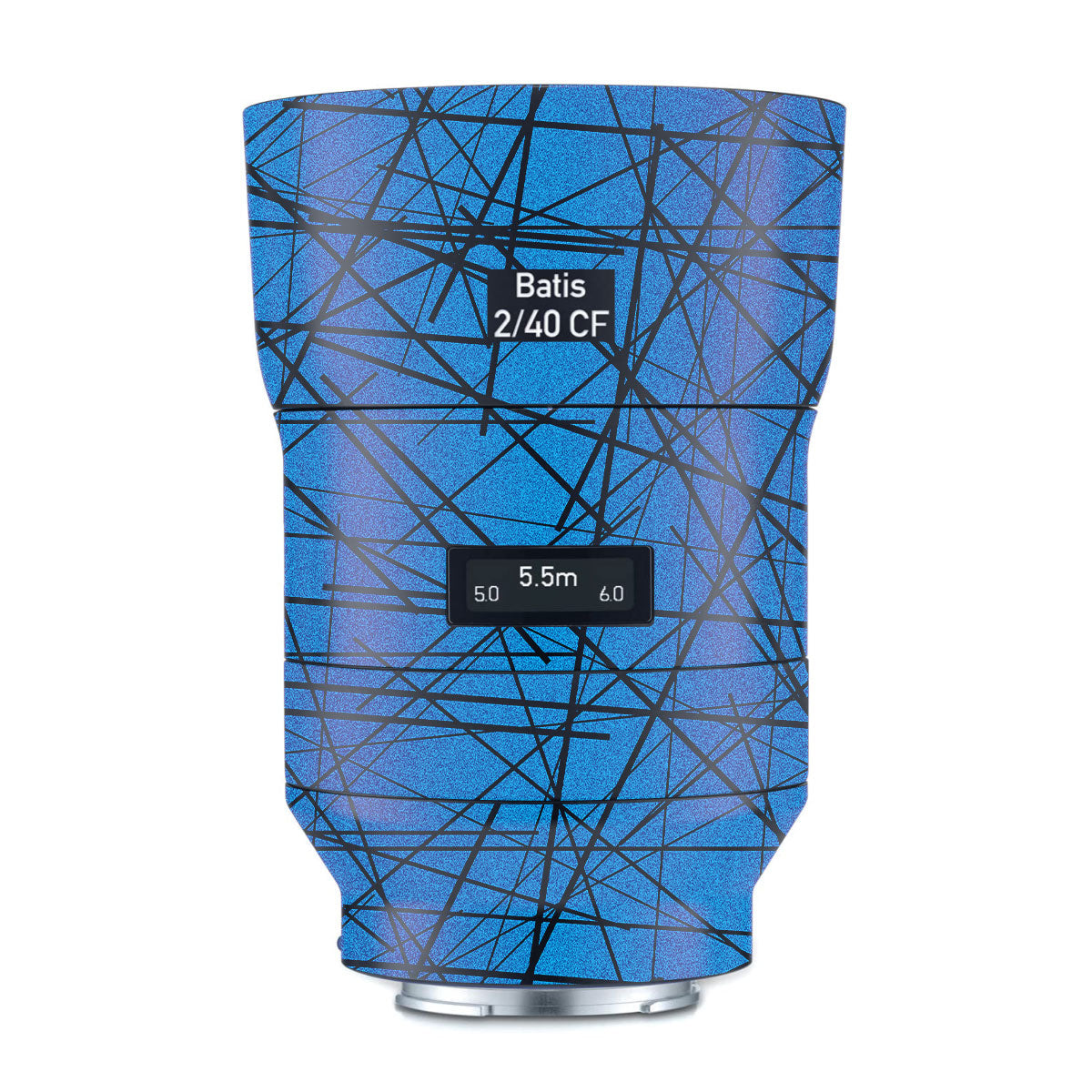 Textured Electric Blue Chaos Zeiss Batis 40mm F/2 CF E-mount Camera Lens Skin