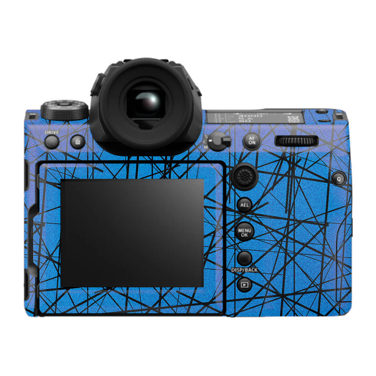 Textured Electric Blue Chaos FujiFilm GFX 100S II Camera Skin