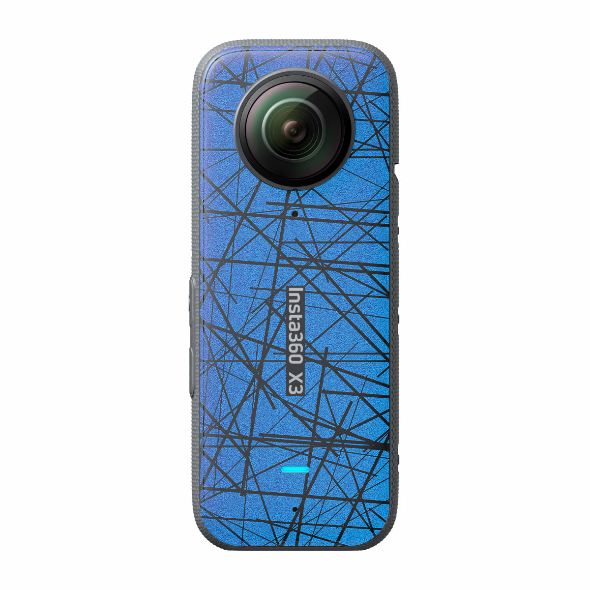 Textured Electric Blue Chaos Insta360 X3 Camera Skin
