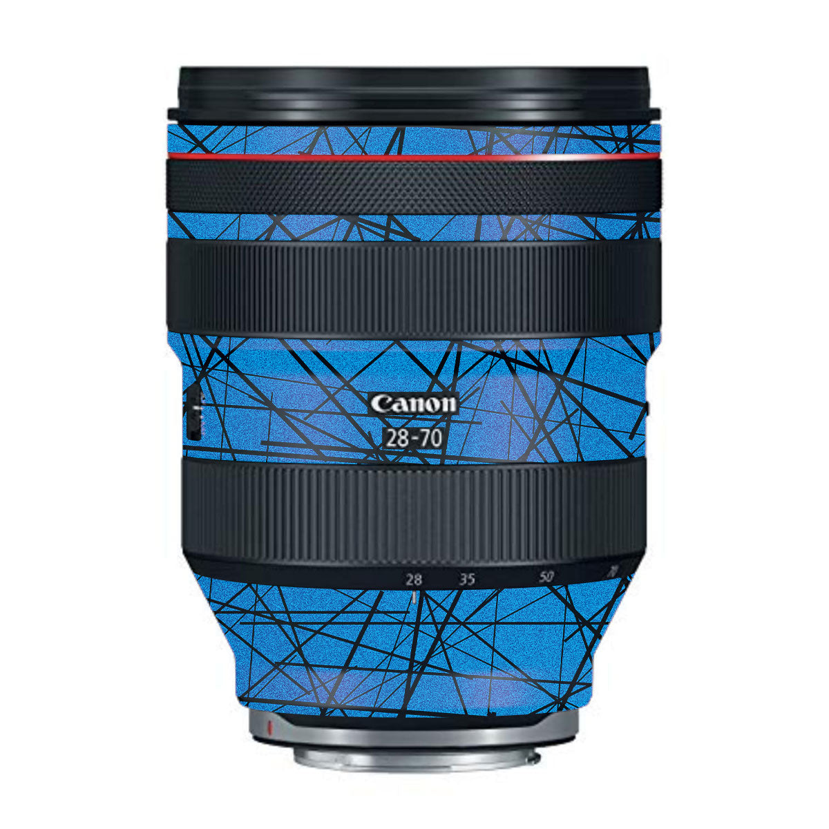 Textured Electric Blue Chaos Canon RF 28-70mm F/2L USM Camera Lens Skin