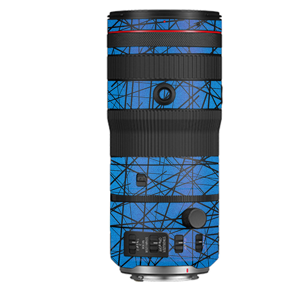 Textured Electric Blue Chaos Canon RF 70–200mm f/2.8 L IS USM Camera Lens Skin