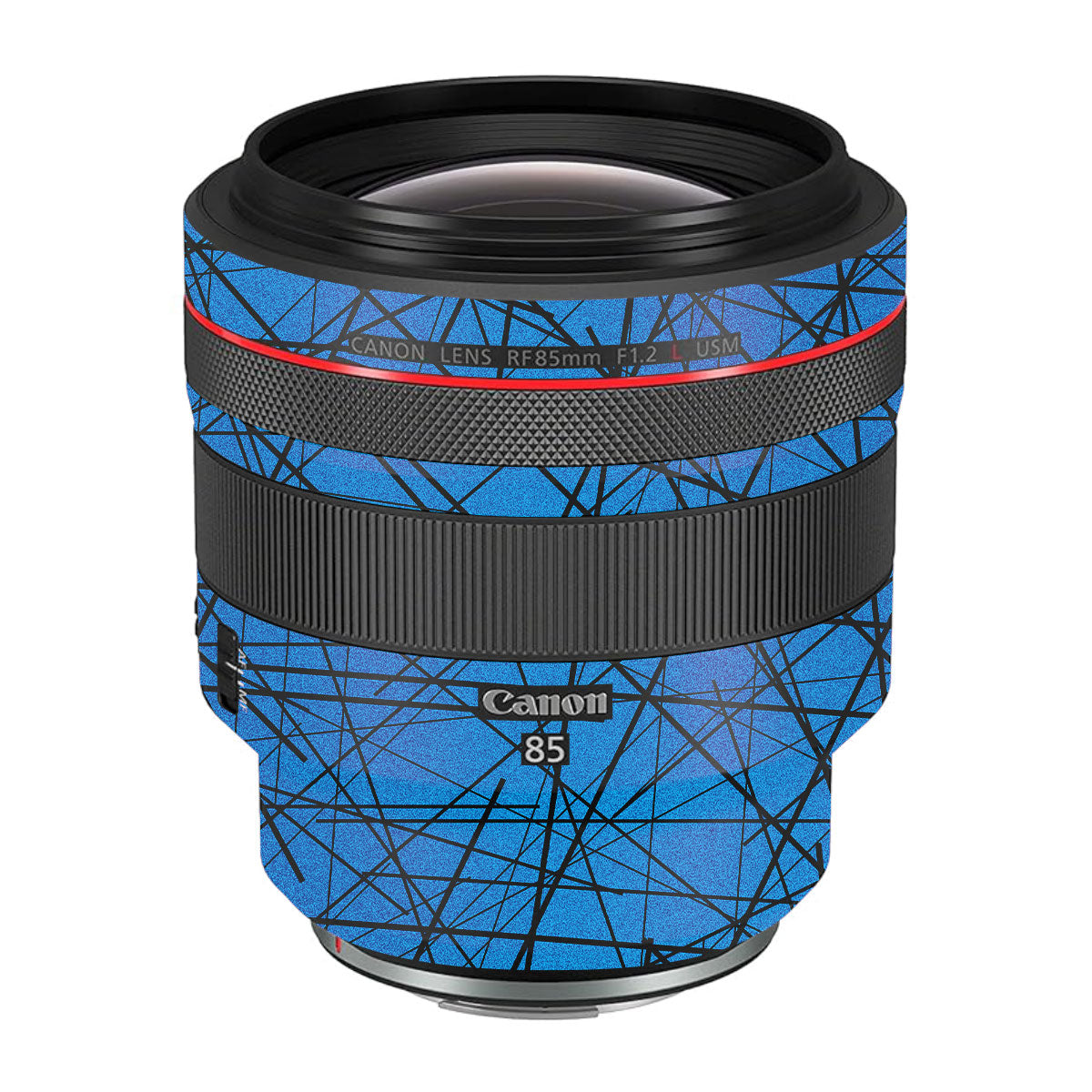 Textured Electric Blue Chaos Canon RF 85mm F/1.2L USM Camera Lens Skin