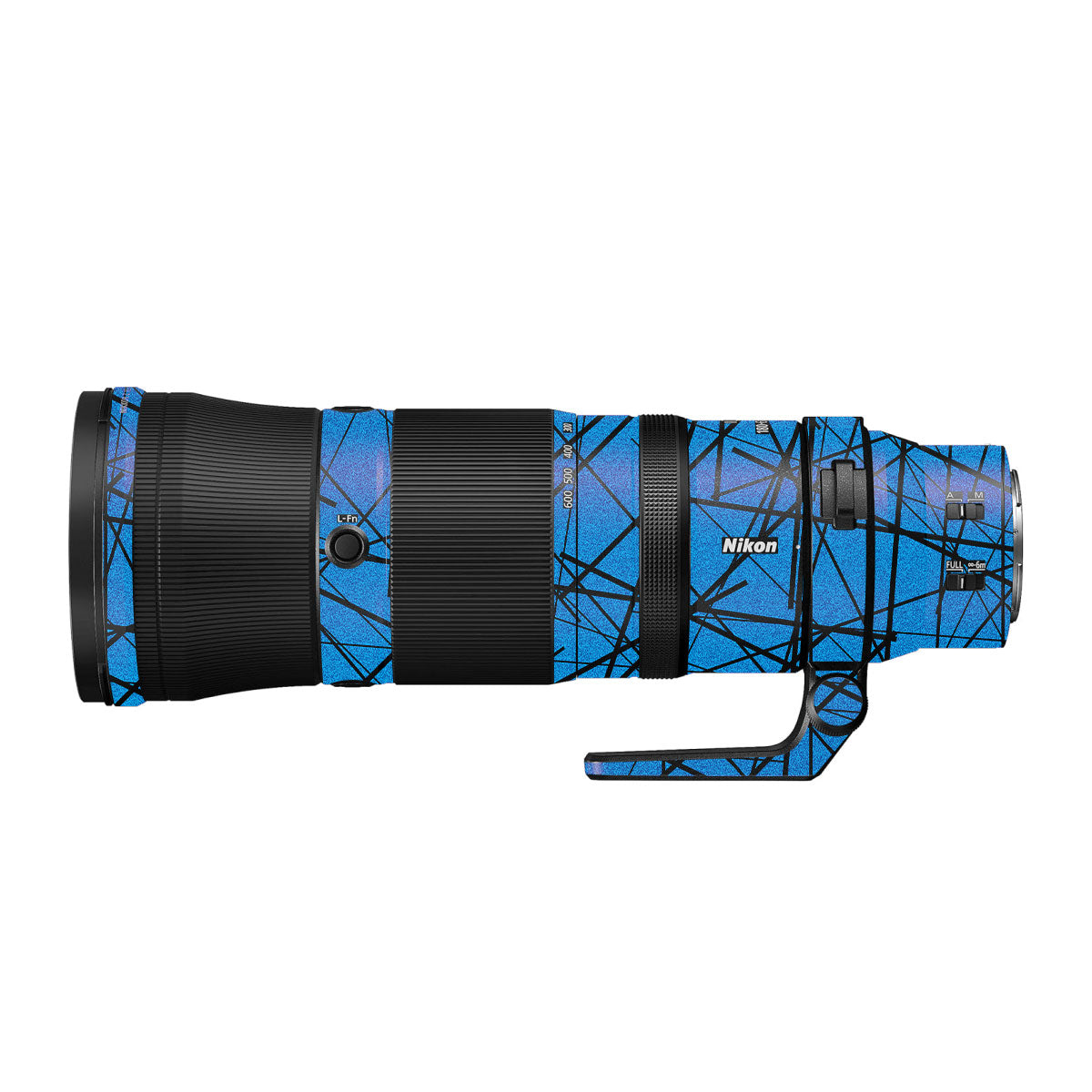 Textured Electric Blue Chaos Nikon Nikkor Z 180-600mm F/5.6-6.3 VR Camera Lens Skin