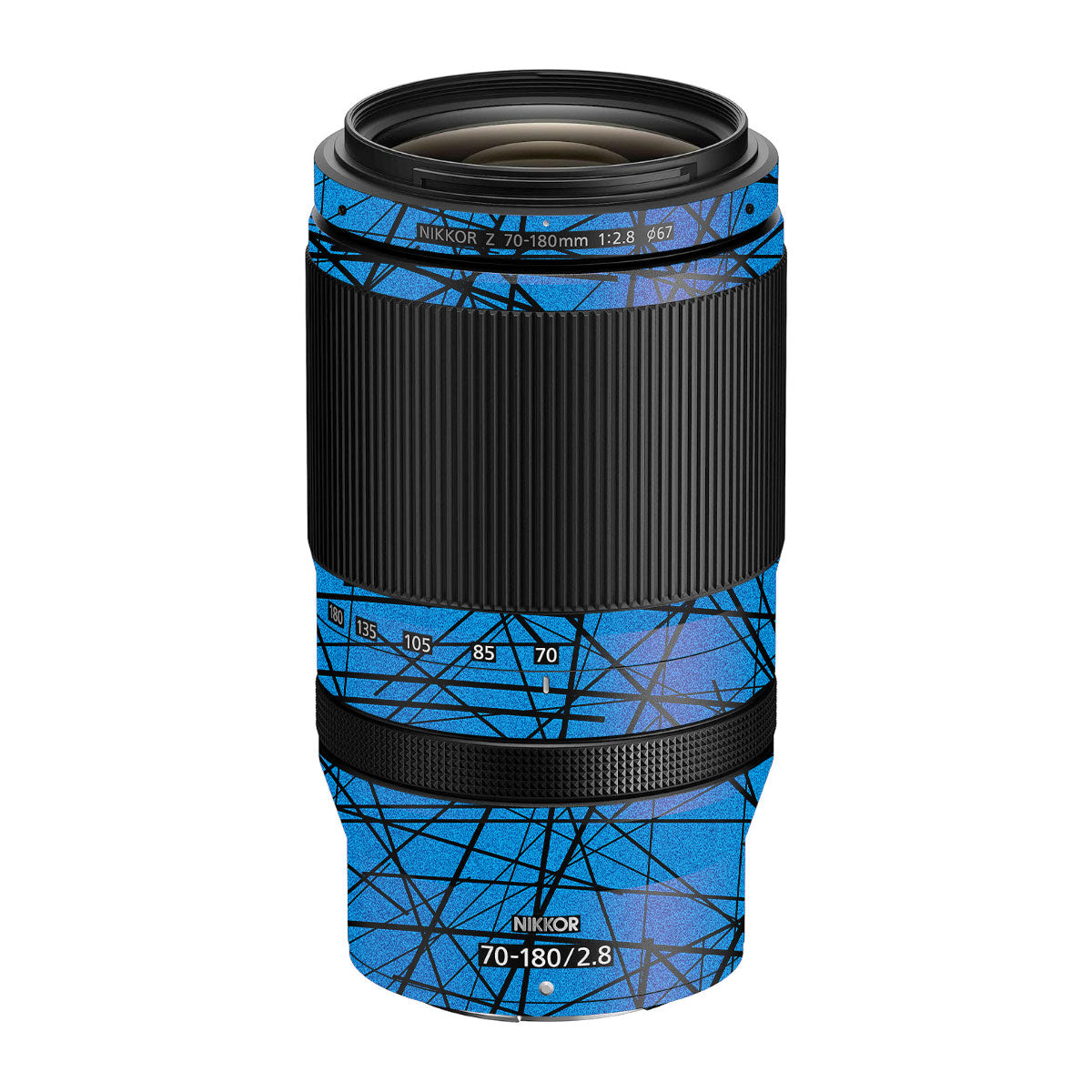Textured Electric Blue Chaos Nikon Nikkor Z 70-180mm F/2.8 Camera Lens Skin