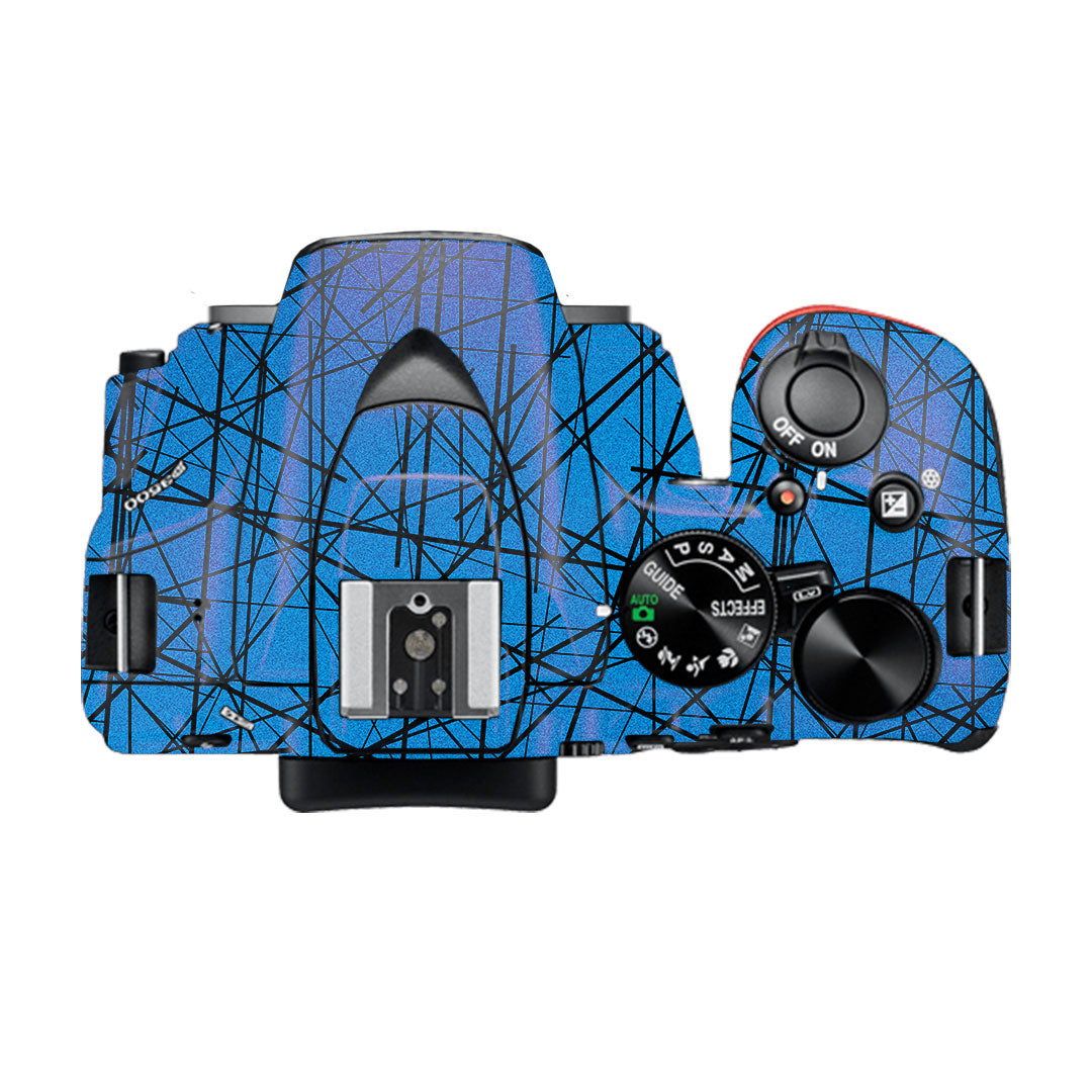 Textured Electric Blue Chaos Nikon D3500 Camera Skin