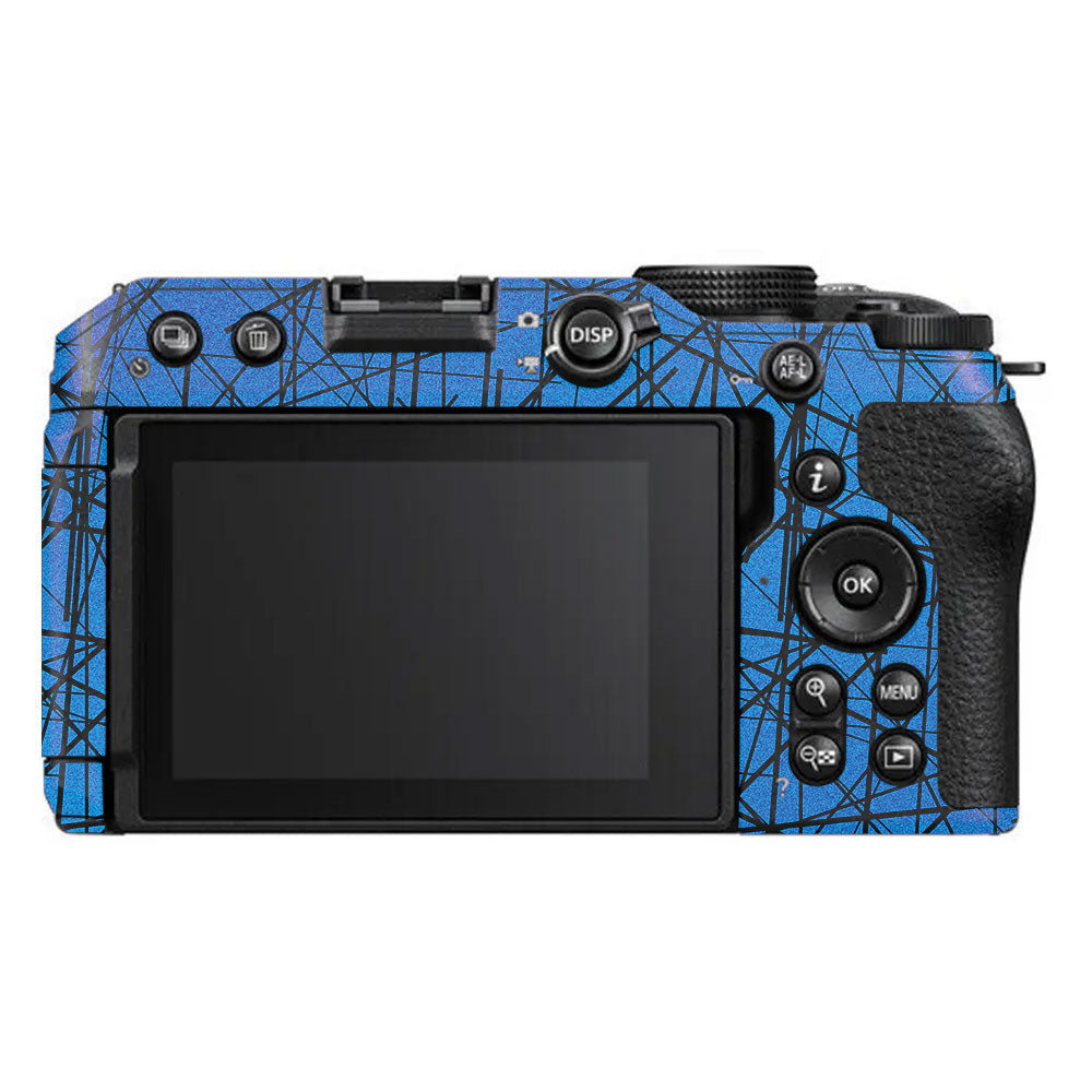Textured Electric Blue Chaos Nikon Z30 Camera Skin