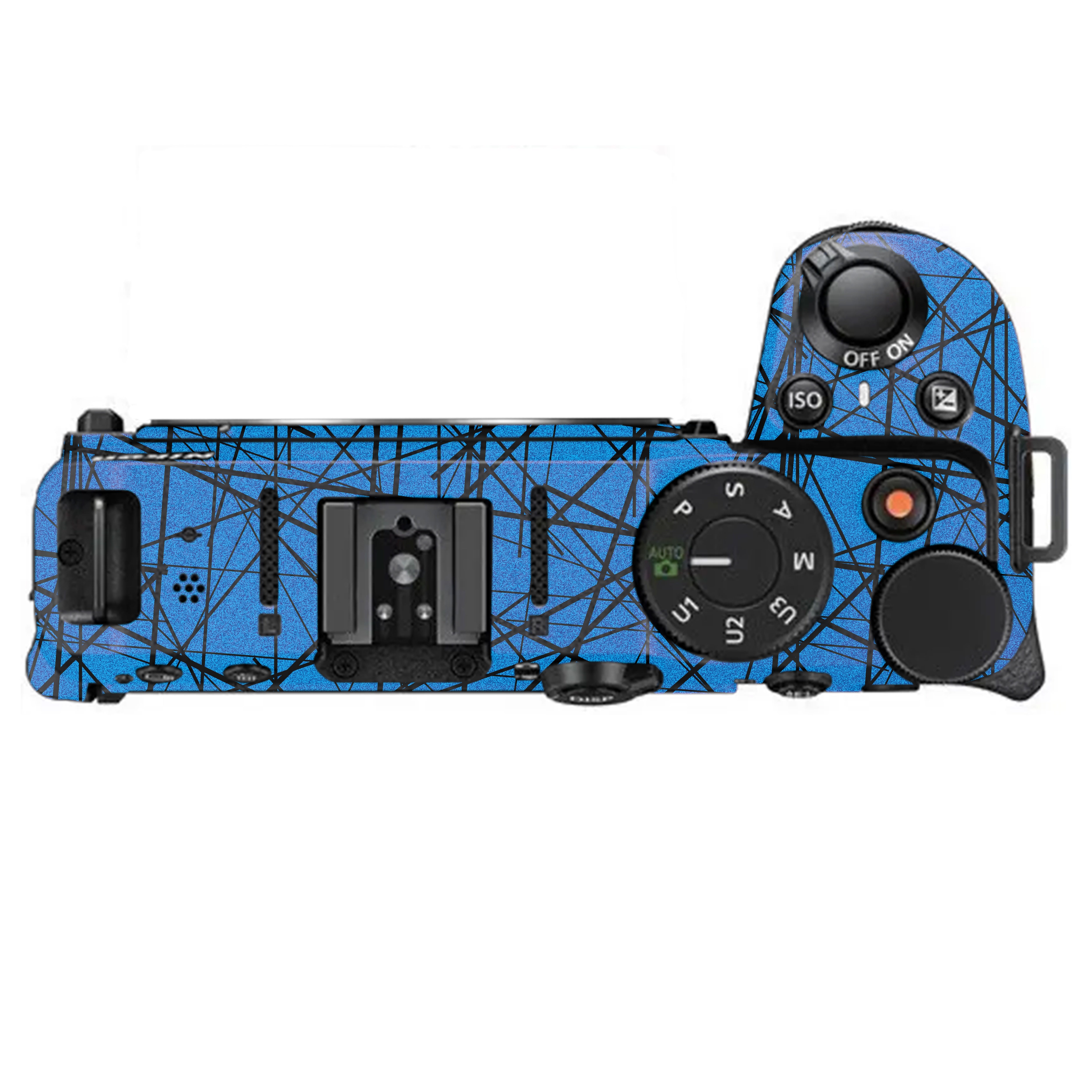 Textured Electric Blue Chaos Nikon Z30 Camera Skin