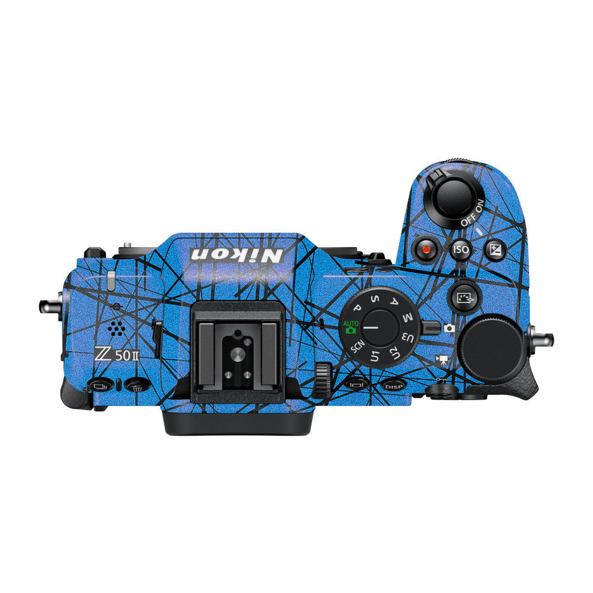 Textured Electric Blue Chaos Nikon Z50 II Camera Skin