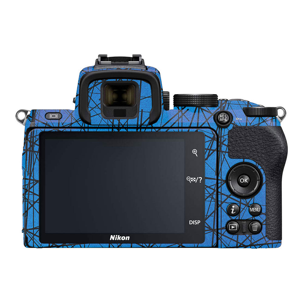 Textured Electric Blue Chaos Nikon Z50 Camera Skin