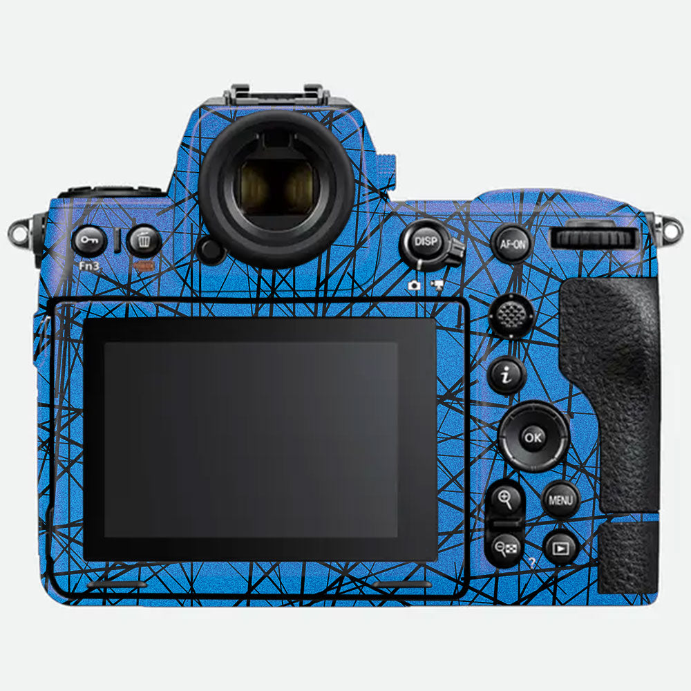 Textured Electric Blue Chaos Nikon Z8 Camera Skin