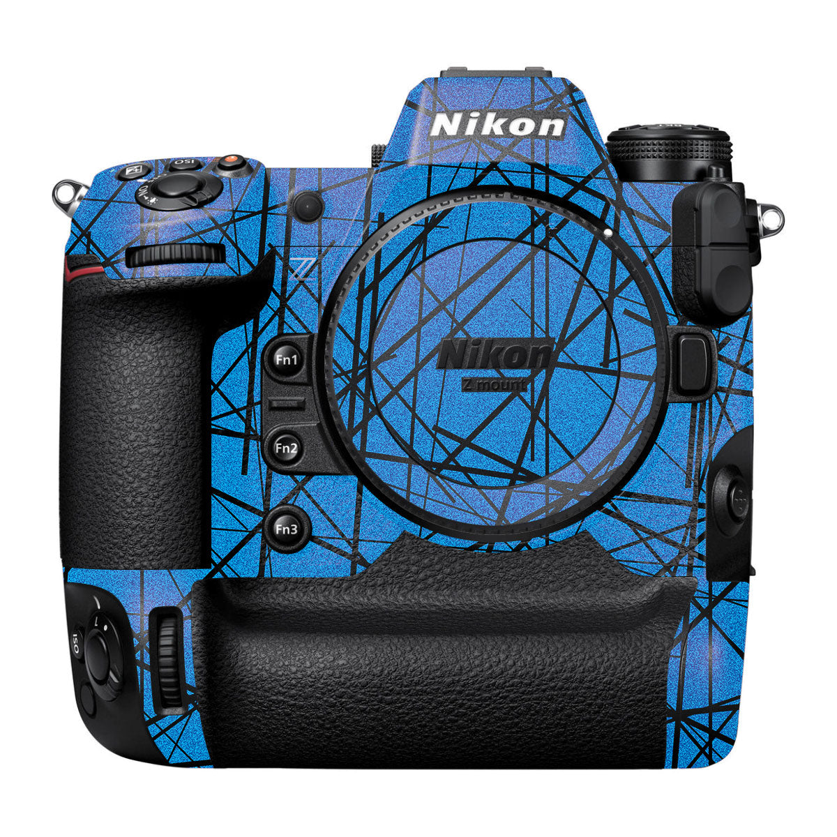 Textured Electric Blue Chaos Nikon Z9 Camera Skin