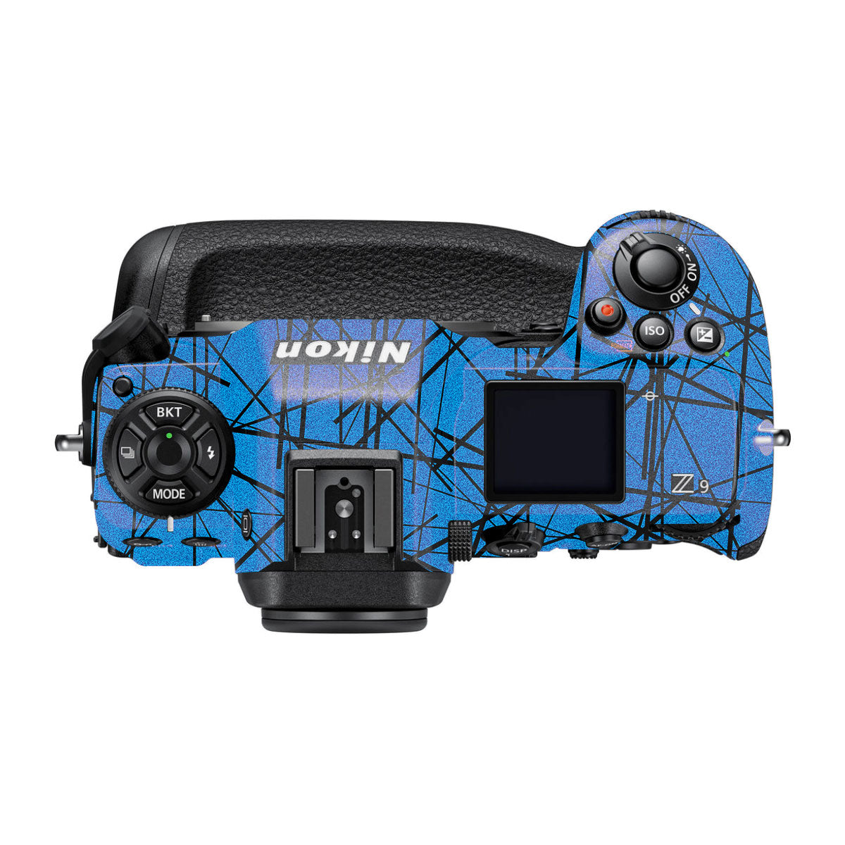 Textured Electric Blue Chaos Nikon Z9 Camera Skin