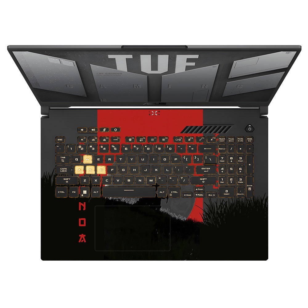 Transparent Swordsman’s Resolve Asus TUF Gaming F17 FX707Z Laptop Skin