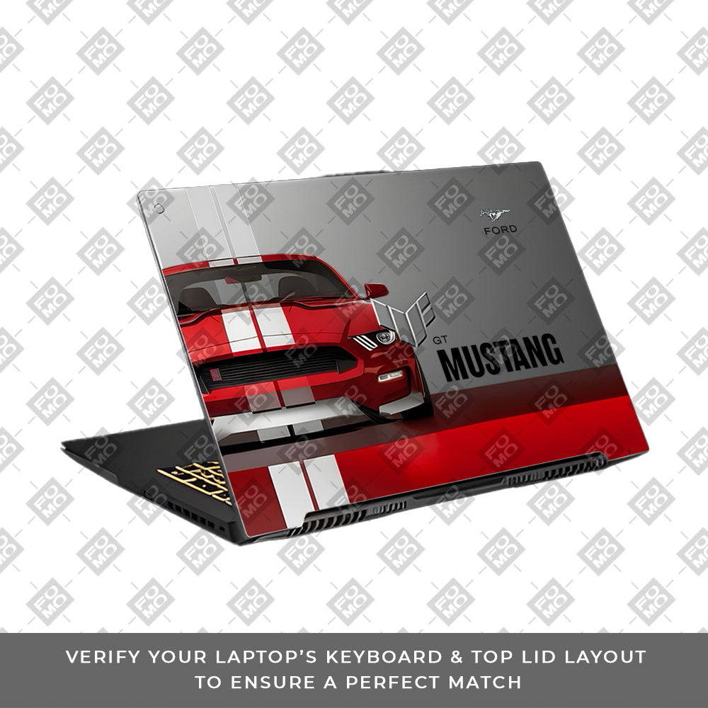 Transparent Mustang Power Asus TUF Gaming F17 FX707Z Laptop Skin